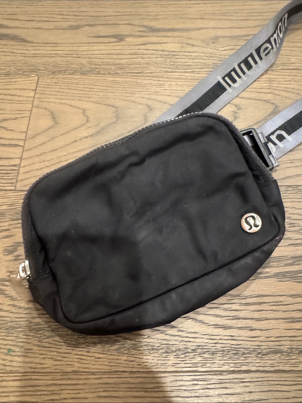 lululemon athletica Black Compact Belt Bag with Branded Strap